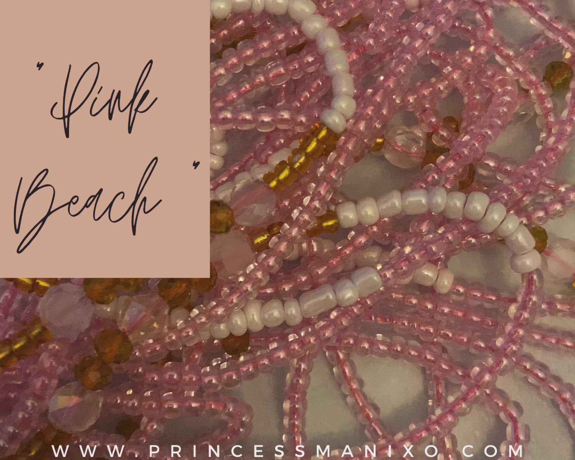 “Pink Beach 💗✨🤍” Waist Beads