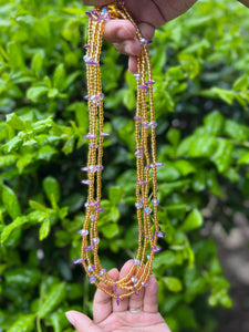 Electric Purple & Gold 💜✨Waist Beads
