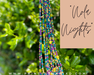 “Nola Nights 💜💙💛” Waist Beads