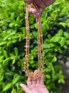 Electric Purple & Gold 💜✨Waist Beads